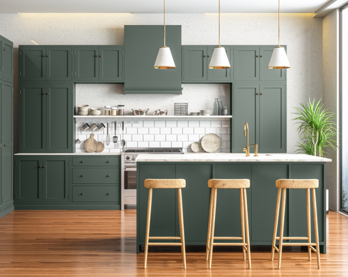 Green Column kitchen