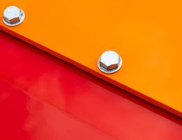 Orange and red metal